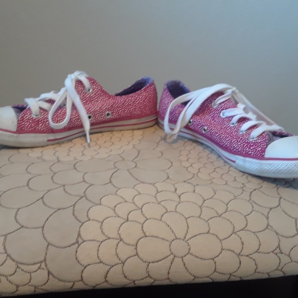 Converse Pink & Purple Patterned Shoes - Picture 6 of 6
